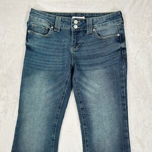 SONG Denim Flare Jeans Women Size 9 Waist 29 Blue Wash